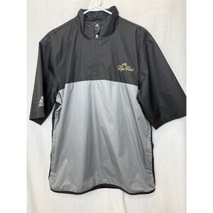 Adidas Golf M‎ Climastorm 1/4 Zip Shortsleeve Black Windbreaker The Dye Club